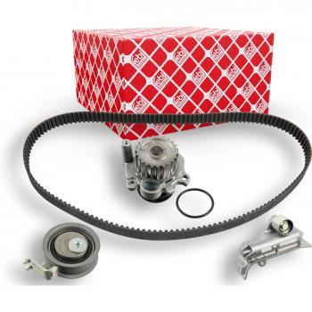 Bomba de Agua + Kit de Correa de Distribución FEBI BILSTEIN 45122 para VW, AUDI, SEAT