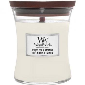 Woodwick White Tea & Jasmine Medium Jar Scented Candle Wax - One Size