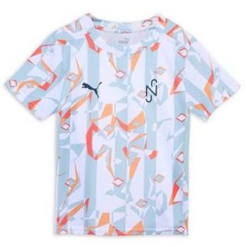 Puma Camiseta de Manga Corta Neymar Jr Creativity para Niño, Talla 8-16 (128 cm), Color Blanco/Calor Naranja