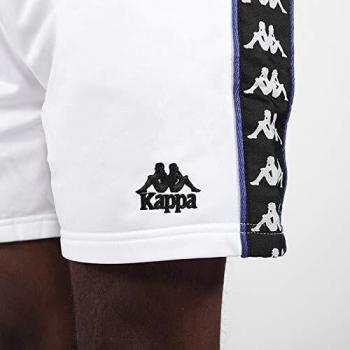 Kappa Cole Authentic Pantalón Corto, Hombre, Blanco/Negro, XL