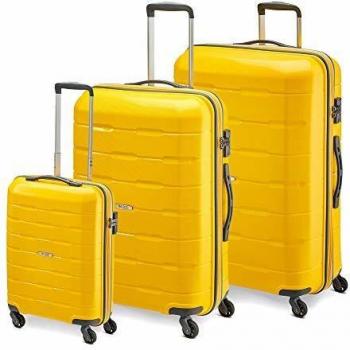 MODO by Roncato Set De 3 Maletas Rigida 4 Ruedas Delta, 111 70 38 Lt - 76x54x29 68x46x26 55x40x20 cm, Ligero Organización Interna Cierre TSA, Garantia 2 Anos