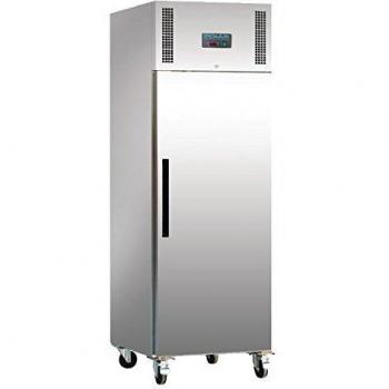 Congelador Vertical Inox 600L con Puerta, Polar G-Series, -20°C a -10°C, 3 Estantes, Capacidad Útil 376L
