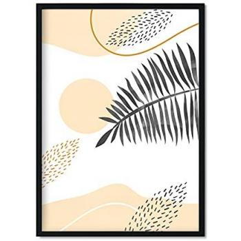 Set de Pósters Abstractos Florales en Tonos Tierra - 9 Láminas A3 Sin Marco para Decoración de Interiores