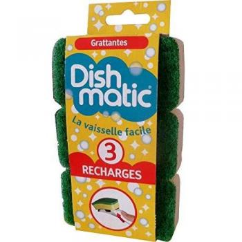 Dishmatic 3 recambios de Esponja de Color Verde