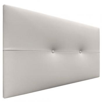 Cabecero Tapizado de Polipiel AQUALINE Pro 90cm Blanco Hueso para Camas 70/80/90 con Botones