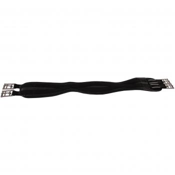 Horka Waffle Weave en forma de cincha GP un lado elástico, negro/plata, 140cm / 56in