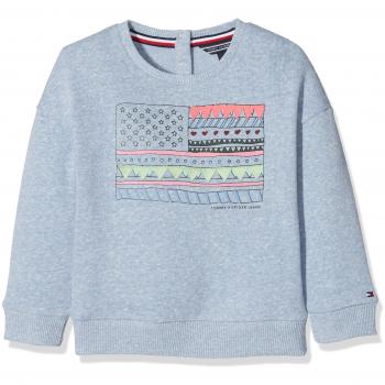 Tommy Hilfiger M Flag Cn Hwk L/S, Sudadera para Niñas