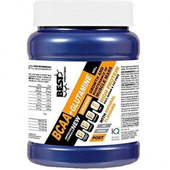 Best Protein BCAA + Glutamina. Aminoácidos Ramificados Ratio 6:1:1. Recuperación y Ganar Masa Muscular. 500g