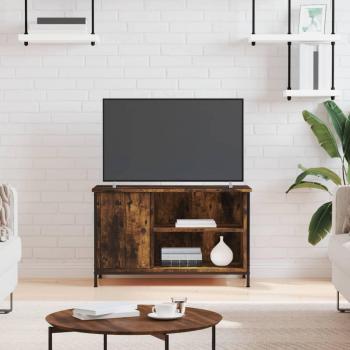 Mueble TV Smoke Roble 80x40x50 cm Madera multicapa Marrón