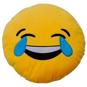 Emoticonworld Llorar de risa - Cojín emoticono, 25 cm