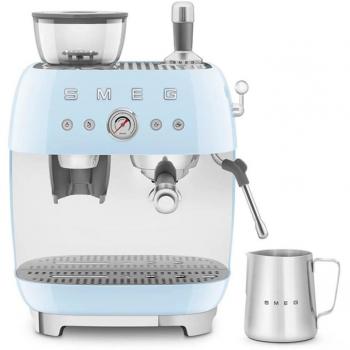 Cafetera Express SMEG EGF03PBEU con Molinillo, Color Azul