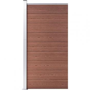 Panel de Valla WPC 95x186cm Multicolor para Patio y Jardín