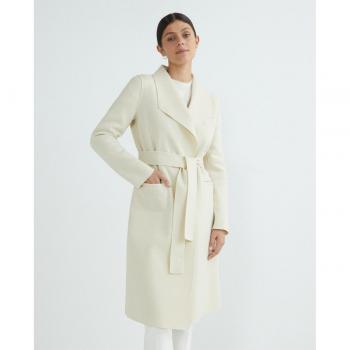 Vila - Abrigo de mujer ligero solapas en color blanco Juice