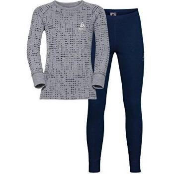 Odlo Set L/S Long Conjunto Térmico, Niños, Azul