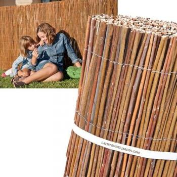 Valla de Mimbre Natural Español 1,5 x 5 m - Alta Calidad, Resistente y Ocultación del 85%