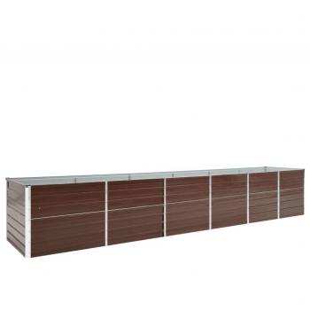 vidaXL Garden Raised Bed Galvanised Steel 480x80x77 cm Brown