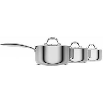Morphy Richards acero inoxidable Professional tri-ply batería de cocina, juego de 3