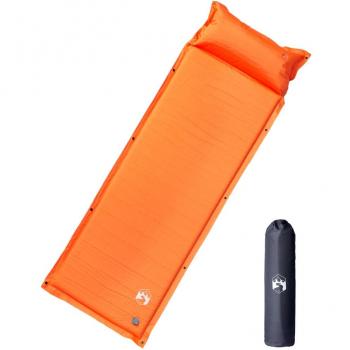 Colchón de Camping Autoinflable con Almohada Integrada - 1 Persona - Color Azul Marino, Naranja, Turquesa y más