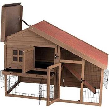 Trixie 62335 Natura Rabbit Hutch with Outdoor Enclosure 151 x 107 x 80 cm
