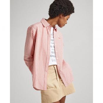 Camisa Pepe Jeans Bryce Rayas Rojo Para Mujer