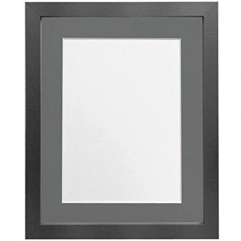 FRAMES BY POST Marco de Fotos, 25 mm de Grosor, H7, Color Blanco, Madera, Plateado, 14 x 11 Inch Image Size A4