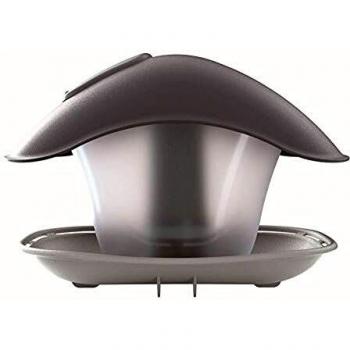 ProsperPlast Comedero de patos BirdyFeed Square de plastico en color gris piedra 24,8