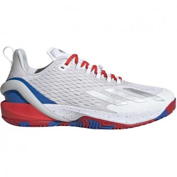 Zapatilla de tenis adidas Adizero Cybersonic para todas las superficies en color blanco y azul para hombres