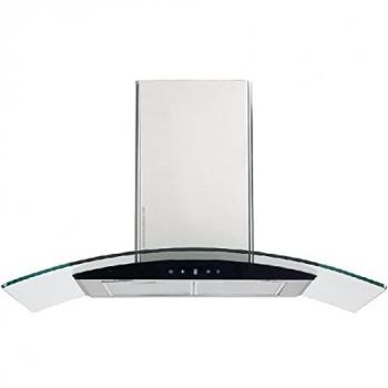 Campana decorativa de cristal Orbegozo 230W Clase A 3 niveles de potencia 90x50x55x103 cm