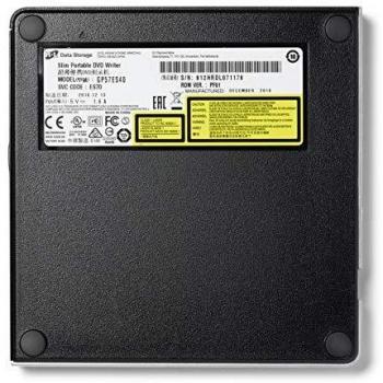 Hitachi-LG GP57 External DVD Drive, Slim Portable DVD Player/Writer for Laptop/Desktop PC, with TV Connectivity, USB 2.0, Windows and Mac OS Compatible, 8x Read/Write Speed - Silver