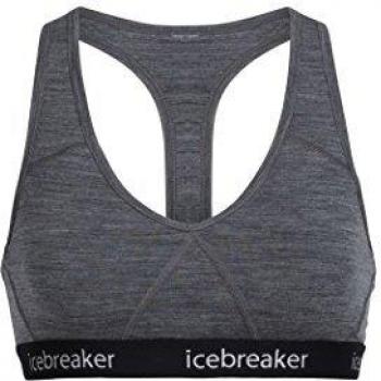 Icebreaker Sprite Racerback Sujetador, Mujer, Gris