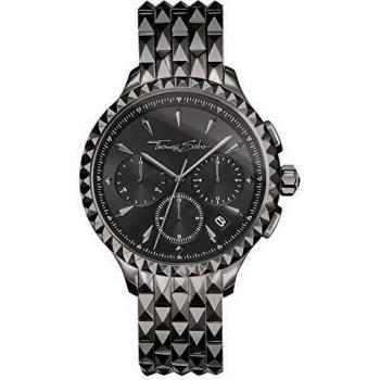 Ladies THOMAS SABO Rebel At Heart Chronograph Watch, Stainless Steel, Black, Size: ONE SIZE