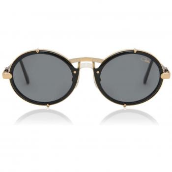 Cazal Legends 644 001 Shiny Black-Gold/Grey Men's Sunglasses, Size 53, Color: Shiny Black with Gold accents and Grey lenses