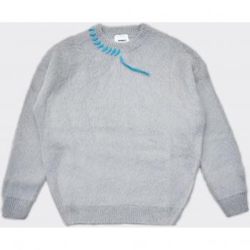 Bonsai Men's Cozy Round-neck Knitwear Sweater - Gray - Size M