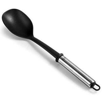 Lacor 68270 Cuchara Lisa Due, Nylon, Acero Inoxidable, Silicona, Libre de BPA, 36'5 cm, Nailon