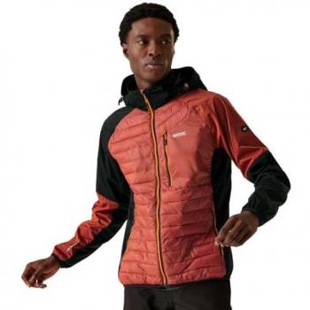 Regatta Men's Pro Hybrid Lightweight Water Repellent Jacket - Red Ochre/Black, Size: L