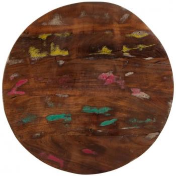Tablero de mesa redondo madera maciza reciclada Ø 80x2,5 cm Marrón