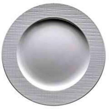 Plato plano de malla de color blanco, 23 cm