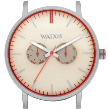 Watx&Colors Terrestre WXCA2711 - Reloj Unisex Analógico de Cuarzo con Brazalete de Piel de Vaca (44mm)