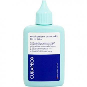 Gel Limpiador para Prótesis y Ortodoncia Curaprox BDC 100 - 60ml, solución limpiadora específica para prótesis dentales y ortodoncia, elimina bacterias y manchas, fórmula suave, no abrasiva,