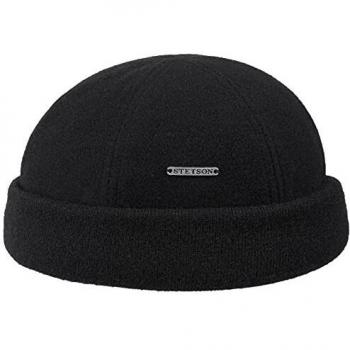 Gorro Docker de Stetson - Lana/Cashmere con Forro de Polar - Negro - Talla M (56-57 cm)