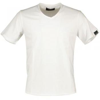 Camiseta de Hombre Replay de Manga Corta y Cuello de Pico Blanca 3XL M3591A.000.2660