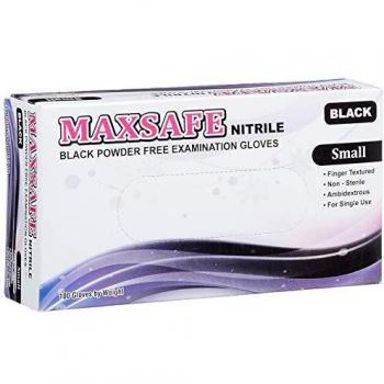 Maxsafe Maxsafe Nitryl Gloves Size S #Black 100 Pz 110 g