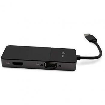 i-tec USB 3.0/USB-C Dual HDMI y VGA Adaptador de Video, Compatible con Windows, MacOS y Android
