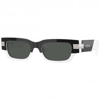 Versace VE4465F Asian Fit 545987 Gafas de Sol para Hombre Blancas con lentes de 53 mm