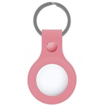 Llavero Protector de Silicona Rosa para AirTag
