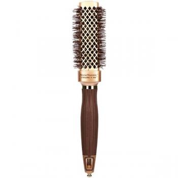 Cepillo Cuadrado para Secar el Cabello Expert Straight Wavy 50 mm Gold y Marrón