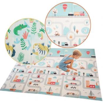 Alfombra de juegos para niños Olmitos Town Jungle Soft 150x200