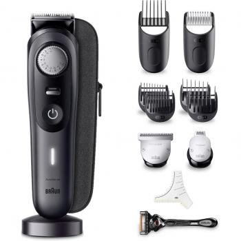 Braun BeardTrimmer 9 BT9441 - Recortadora profesional de barba con accesorios de barbero y autonomía de 180 minutos