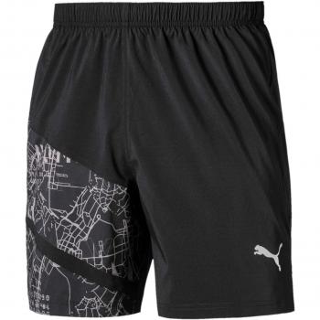 PUMA Ignite 7` Graphic Short Pantalones Cortos, Hombre, Black-AOP, M