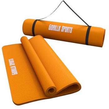 Esterilla de Yoga Antideslizante Profesional Naranja 190 x 100 x 1,5 cm con Soga de Transporte